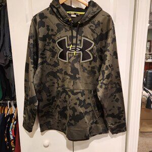Men's Under Armour Sweatshirt - XL - Green Camo